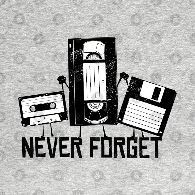 Never Forget Retro Vintage Cassette Tape by nmcreations